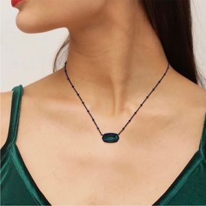 Kendra Scott Elisa green tiger eye necklace